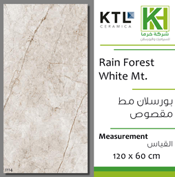 Show details for Spanish Porcelain tile 60x120cm Rain Forest White Mt. Picture of Spanish Porcelain tile 60x120cm Rain Forest White Mt.